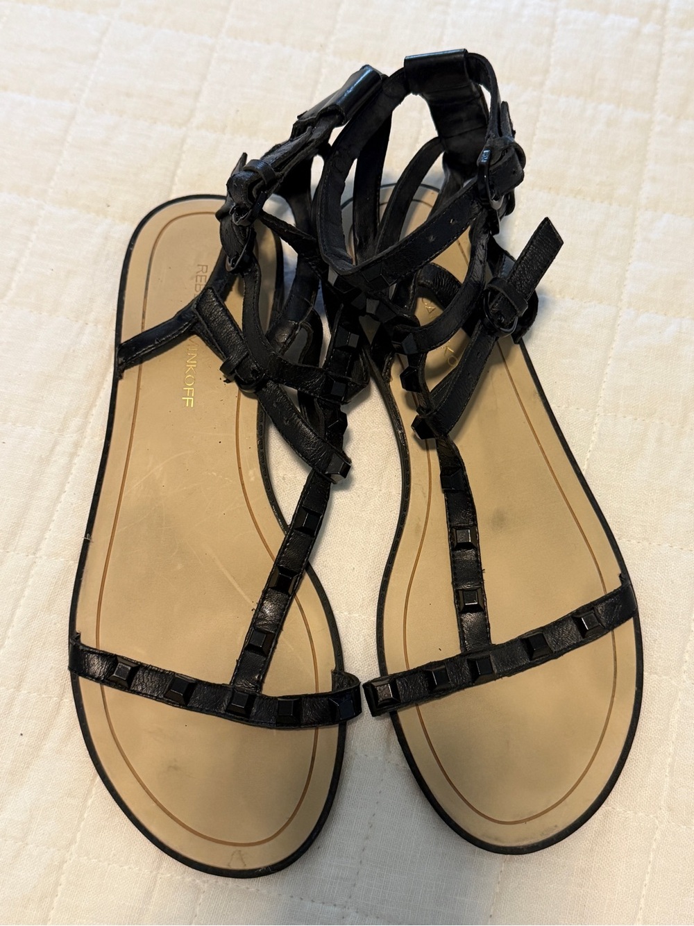 Rebecca Minkoff Black Strappy Gladiator Sandals